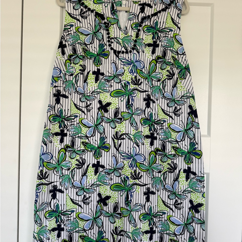 Talbots Butterfly Floral Print Sleeveless Dress